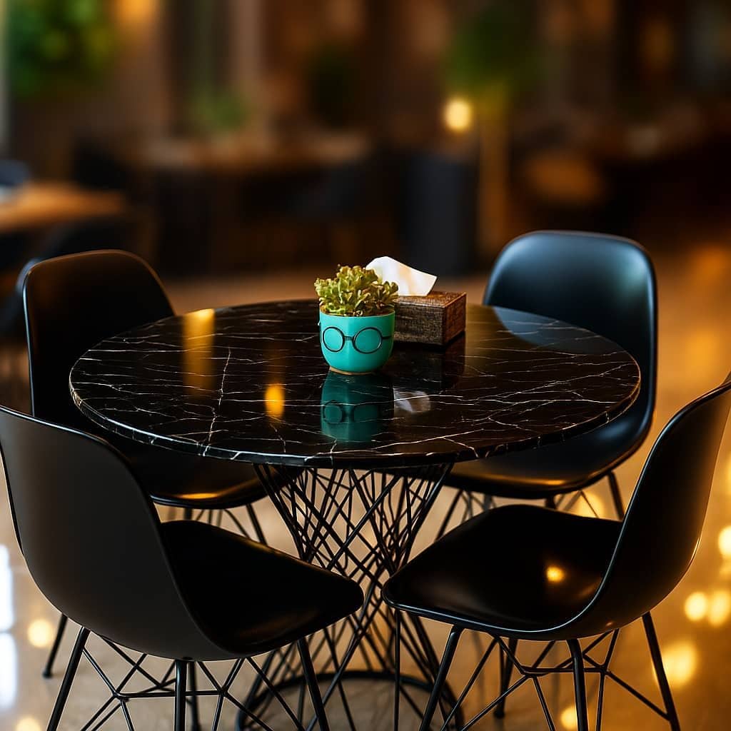 میز و صندلی چهار نفره مدل آریا